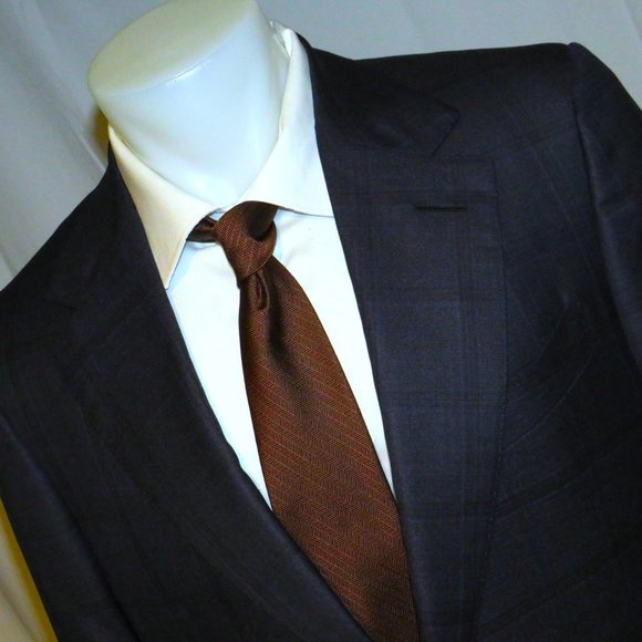 Tom Ford Blue Windowpane Plaid Current Two Button Suit 44R - Picture 6 of 16